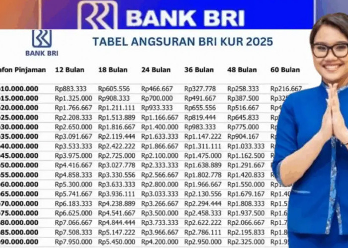 Tabel Angsuran KUR BRI 2025 Plafon Pinjaman 100 Juta, Berikut Rincian Cicilan untuk UMKM yang Ingin Naik Kelas