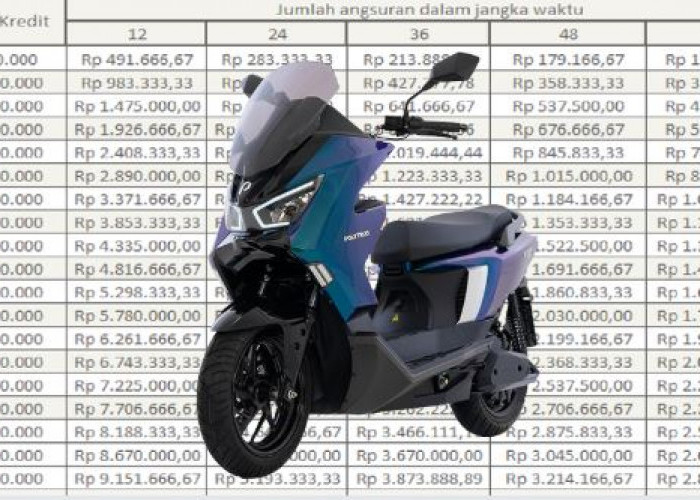 Dapat Subsidi HIngga 7 Juta, Ini Tabel Angsuran Motor Listrik Desain Keren Mirip NMAX Polytron Fox 350