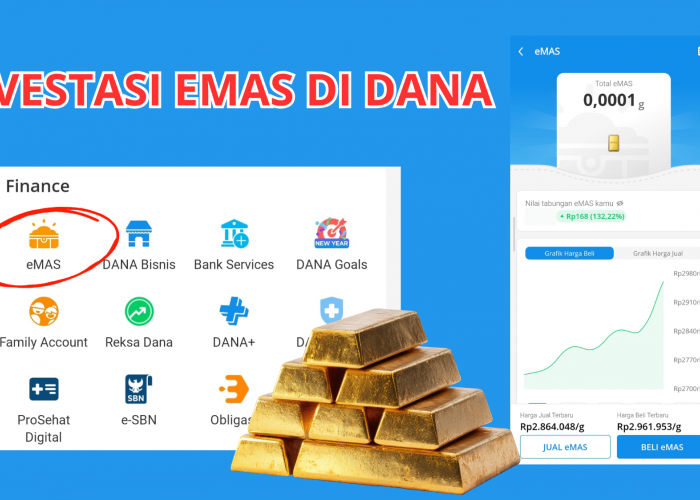 Investasi Emas di DANA Mulai Rp10 Ribu, Praktis dan Cocok Buat Pemula yang Ingin Nabung!