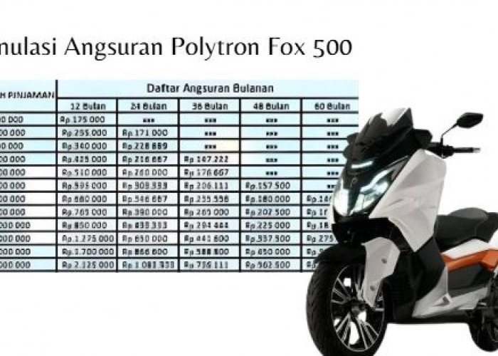 Bisa Dapat Subsidi? Berikut Simulasi Kredit Motor Listrik Polytron Fox 500 dengan Cicilan Mulai 500 Ribu?