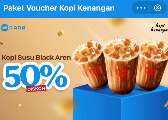 Kumpulan Voucher DANA Promo Kopi Kenangan, Cek Cara Klaim Diskon Hingga 50 Persen dan Menukarkannya