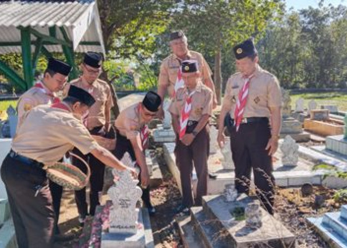 HUT Pramuka ke-62, Kwartir Cabang Majalengka Ziarah ke Tokoh Pramuka 