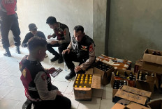 Polres Majalengka Amankan 574 Botol Miras dalam Razia di Kadipaten