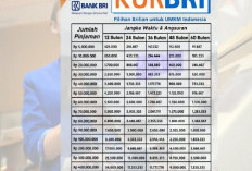 Tabel Angsuran Cicilan KUR BRI 2026, Angsuran Mulai dari 216 Ribu dengan Total Pinjaman Hingga 40 Juta