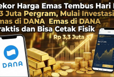 Rekor Harga Emas Tembus Hari Ini 3,3 Juta Pergram, Mulai Investasi Emas di DANA Praktis dan Bisa Cetak Fisik