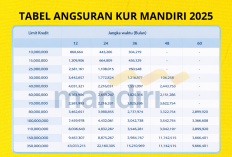 Terbaru! Tabel Angsuran KUR Mandiri 2025 Lengkap 10 Hingga 100 Juta, Cicilan Mulai 300 Ribuan!