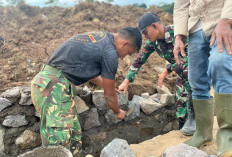 TMMD Ke-127 Kodim 0617 Majalengka Bangun TPT di Sindangwangi Cegah Longsor
