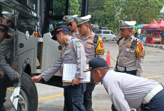 Ops Lilin Lodaya 2025, Sat Lantas Polres Majalengka Gelar Rampcheck di Rest Area KM 166 Tol Cipali