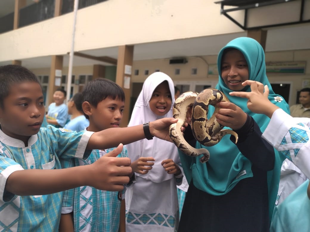 MRC Ajak Siswa Mengenal Reptil dari Dekat