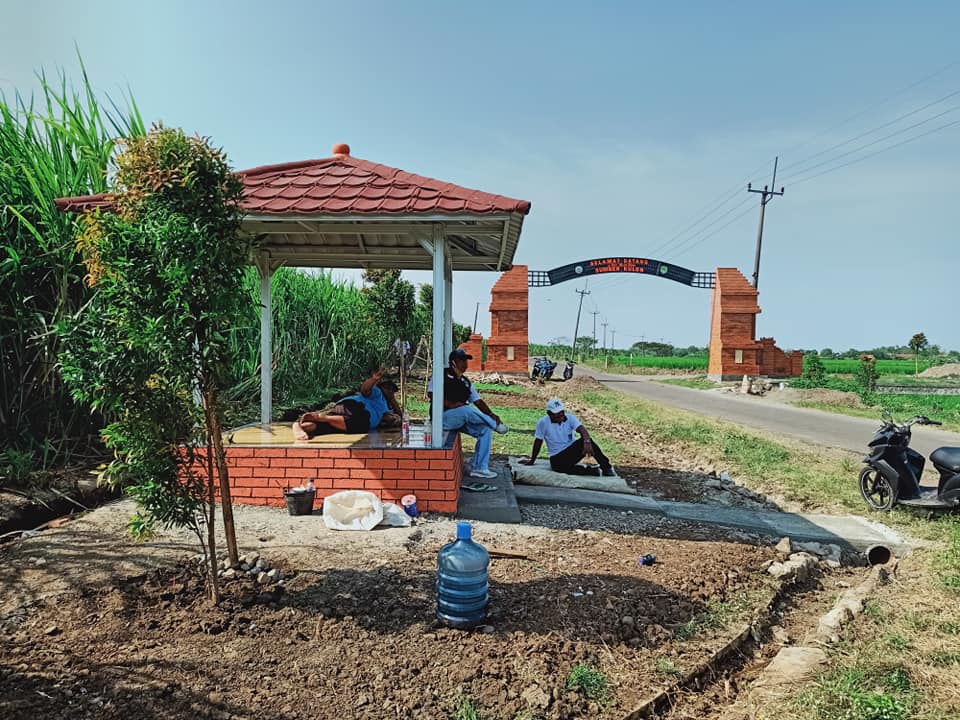 Pemdes Sumber Kulon Tanam Pucuk Merah