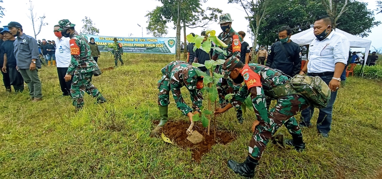 Dukung Penghijauan, Kodim 0617 Tanam Pohon