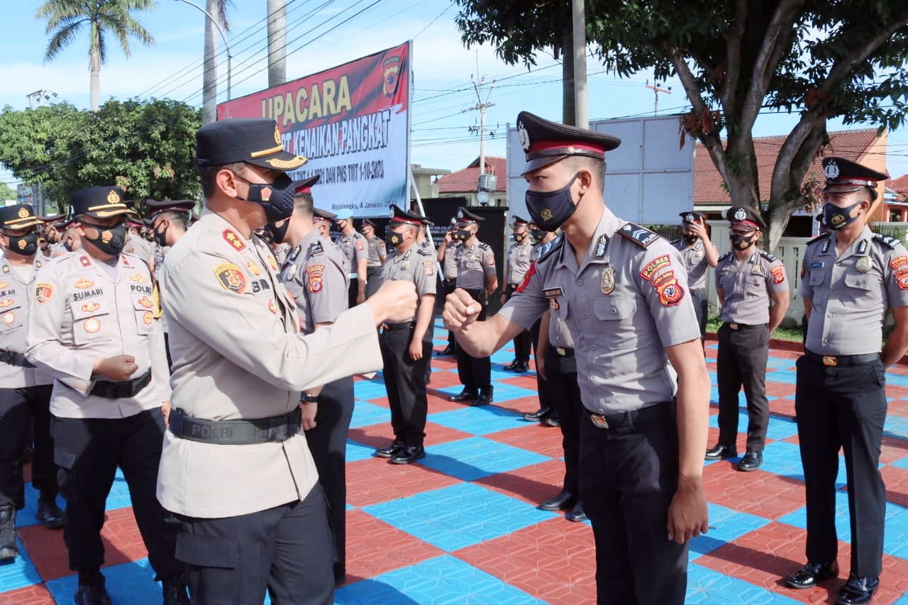 184  Personel Polres Majalengka Naik Pangkat