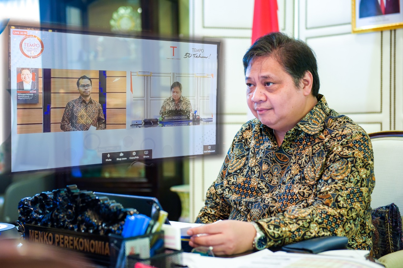 Menko Airlangga Apresiasi Pasar Modal yang Tumbuh di Tengah Pandemi Covid-19